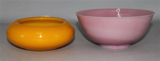 Two Chinese glass bowls